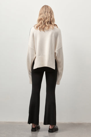 Contrast Mock Neck Jumper