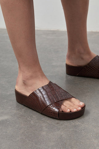 Cross Over Platform Sandal