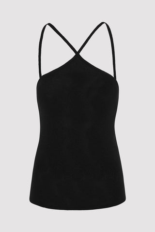 Knit Black Halter Top